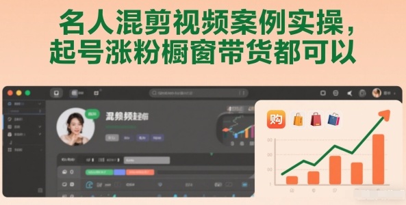 名人混剪视频案例实操，起号涨粉橱窗带货都可以-极速搞钱云网创