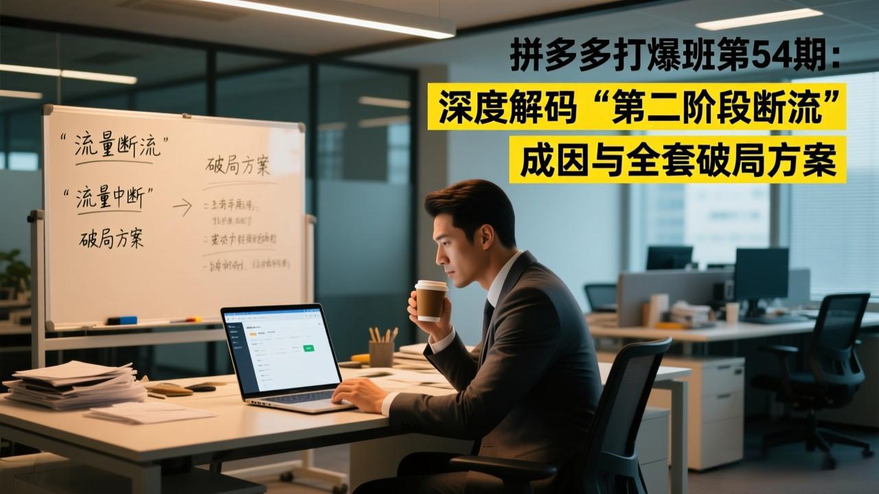 拼多多打爆班第54期：深度解码“第二阶段断流”成因与全套破局方案-极速搞钱云网创