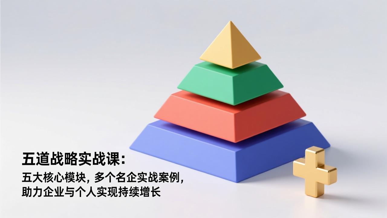 五道战略实战课：五大核心模块，多个名企实战案例，助力企业与个人实现持续增长-极速搞钱云网创