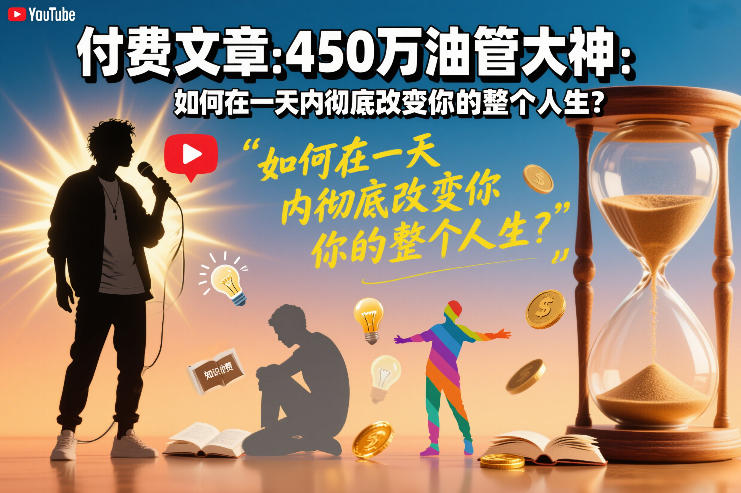 付费文章:450万油管大神:如何在一天内彻底改变你的整个人生?-极速搞钱云网创