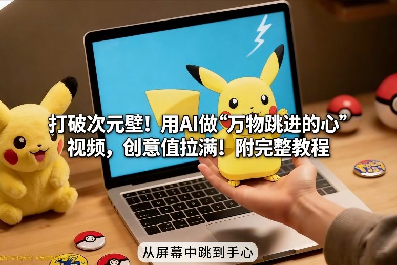 打破次元壁!用AI做【万物跳进手心】视频,创意值拉满!附完整教程-极速搞钱云网创