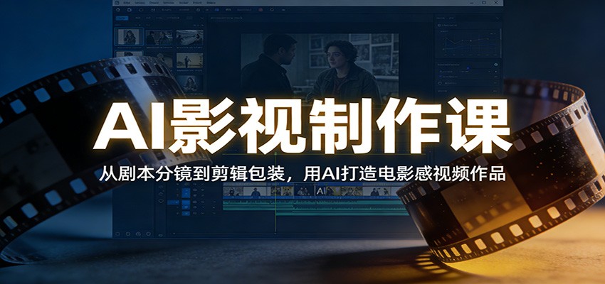 AI影视制作课:从剧本分镜到剪辑包装,用AI打造电影感视频作品-极速搞钱云网创