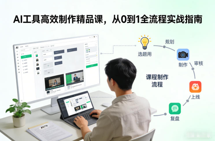 AI工具高效制作精品课，从0到1全流程实战指南-极速搞钱云网创
