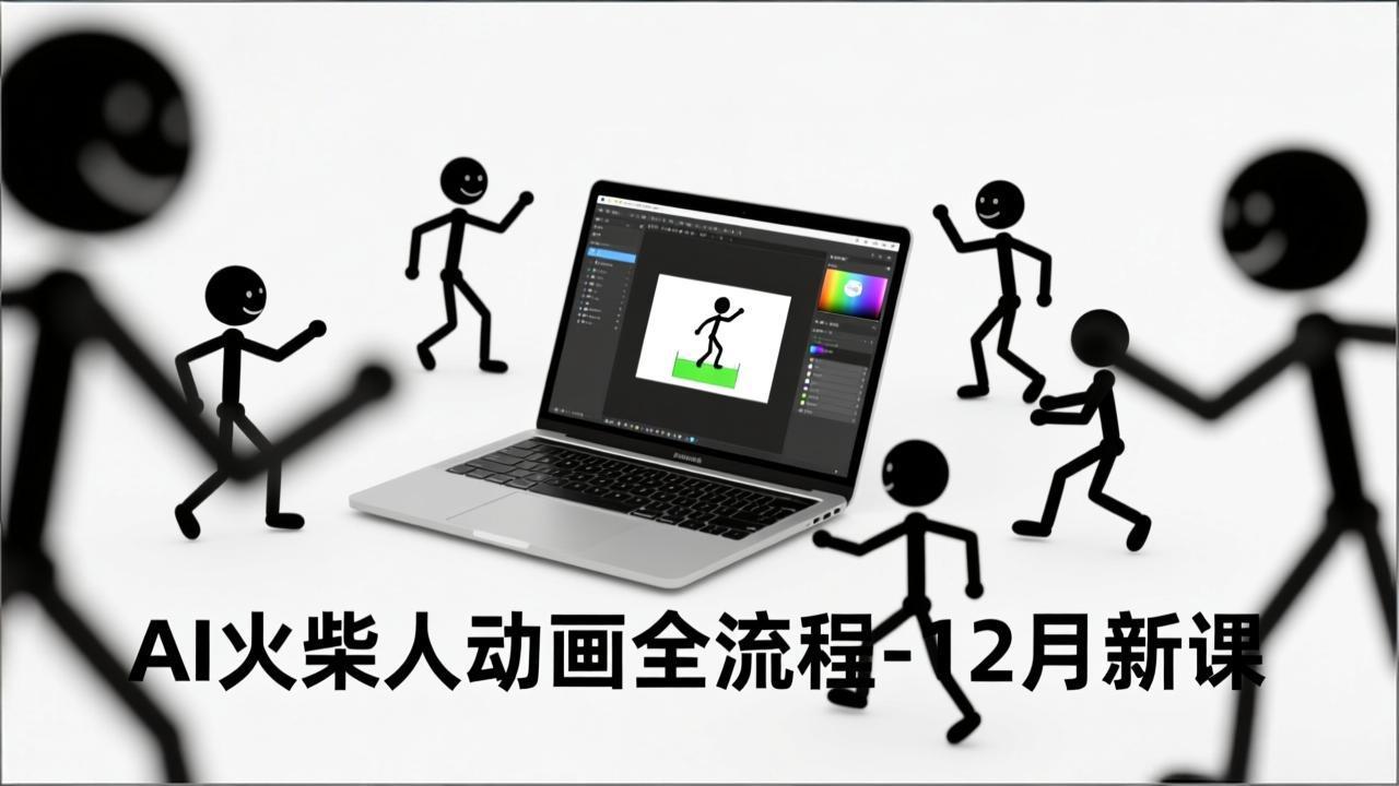 AI火柴人动画全流程-12月新课，文案生成、声音克隆、视频剪辑，零基础快速产出动画-极速搞钱云网创