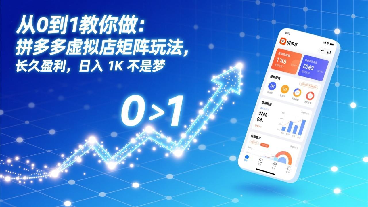 从0到1教你做:拼多多虚拟店矩阵玩法,长久盈利,日入 1K 不是梦-极速搞钱云网创