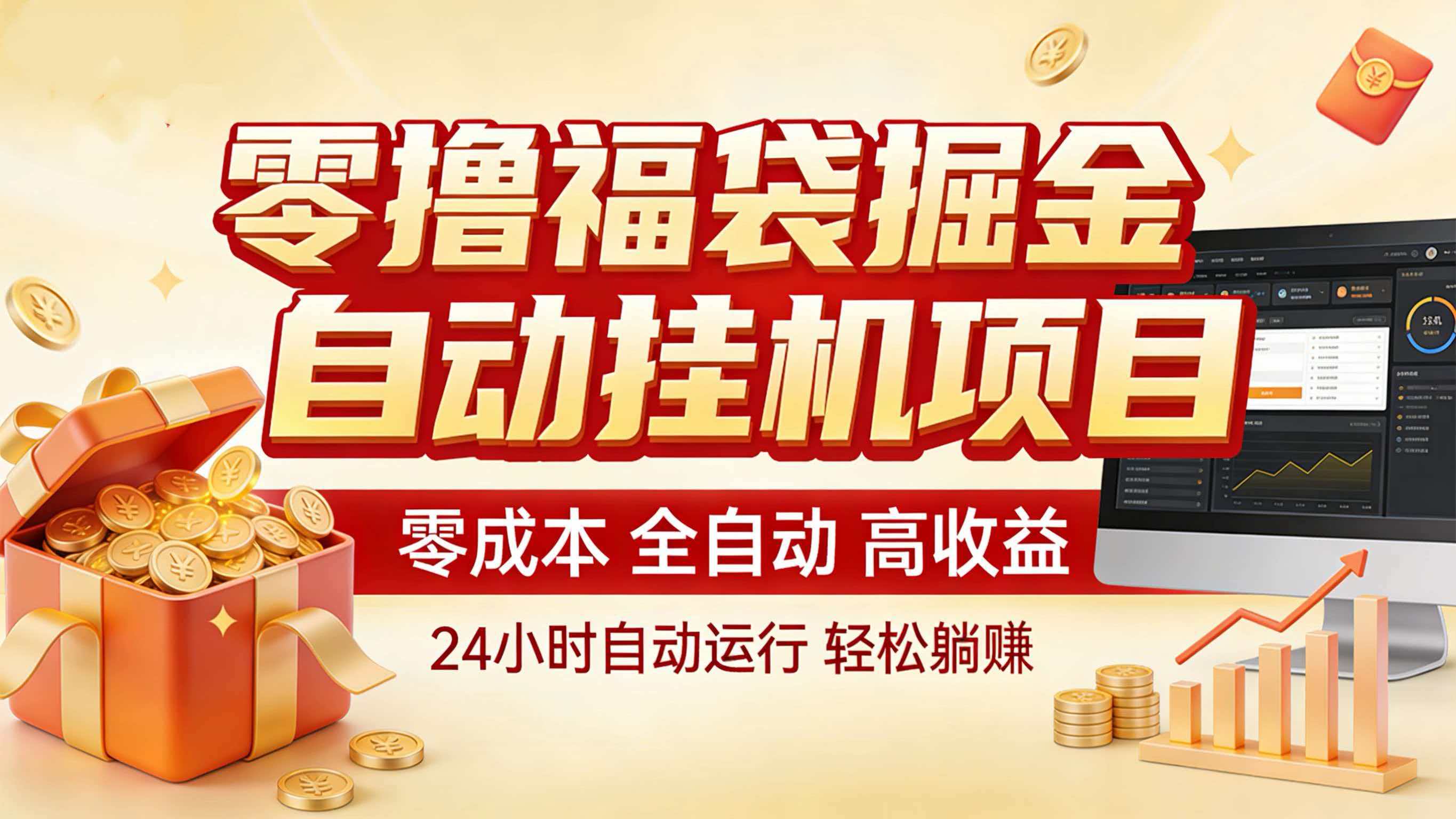 零撸福袋掘金!全自动挂机躺赚,新手也能上手-极速搞钱云网创